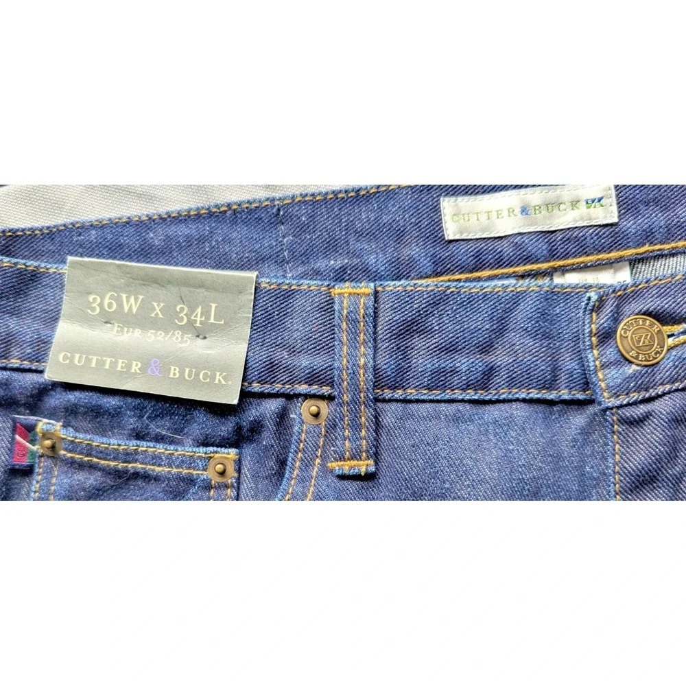 Cutter & Buck Mens Big & Tall 5 Pocket Jean Denim MCB06212DDE 36x34 NWT